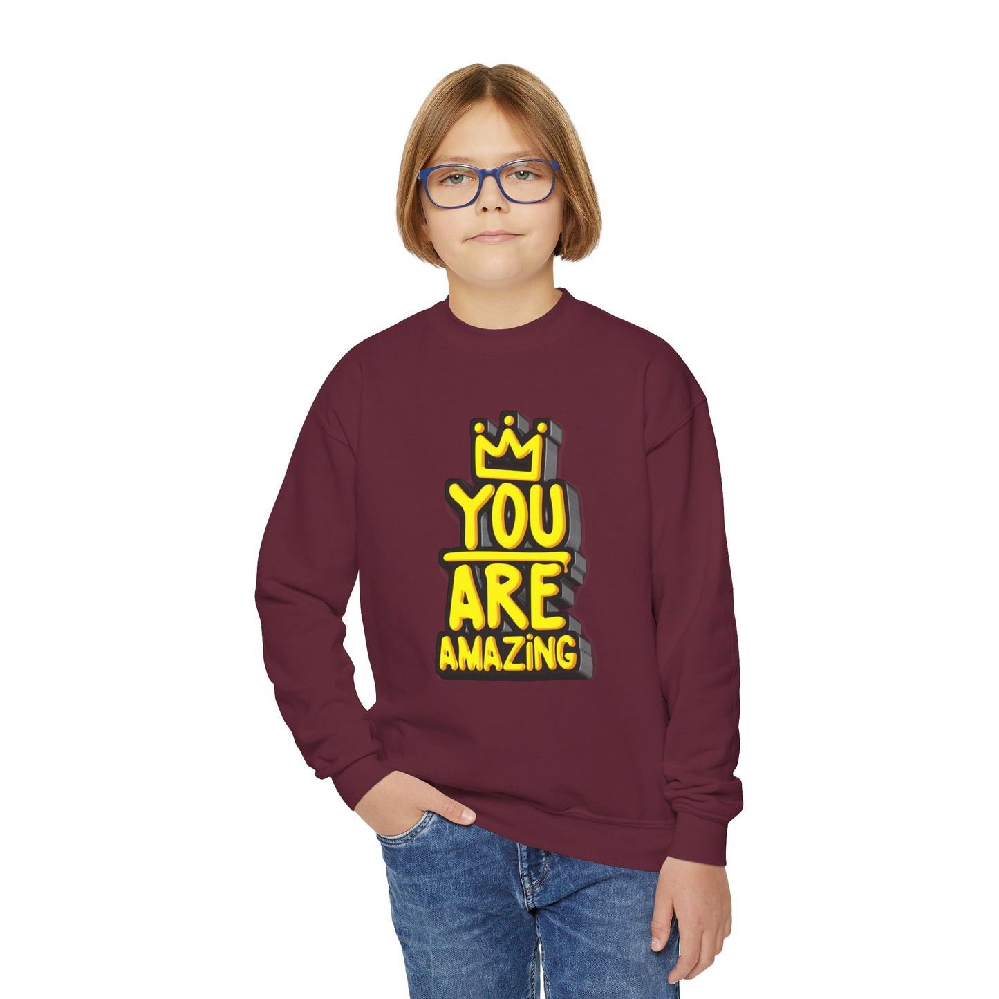 You Are Amazing Youth Crewneck Sweatshirt