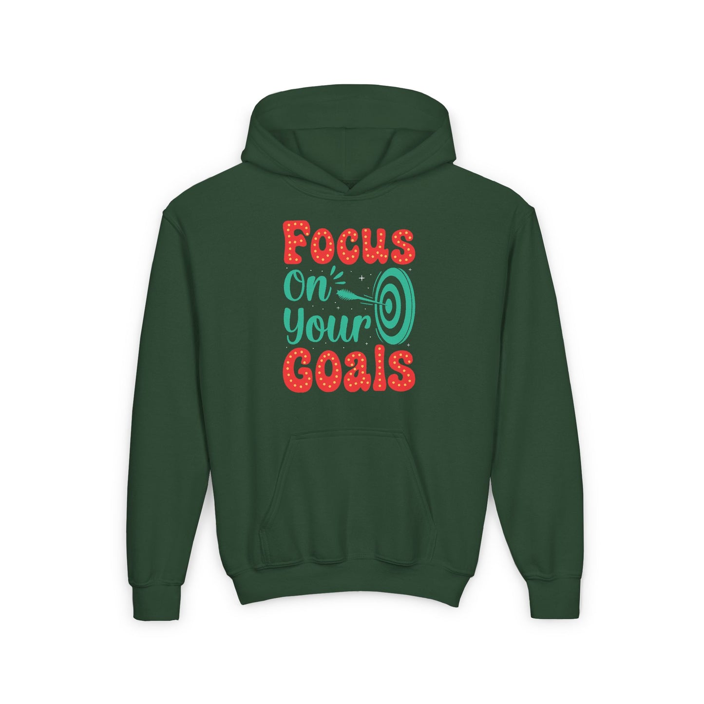 Focus On Your Goals Youth Heavy Blend Hooded Sweatshirt