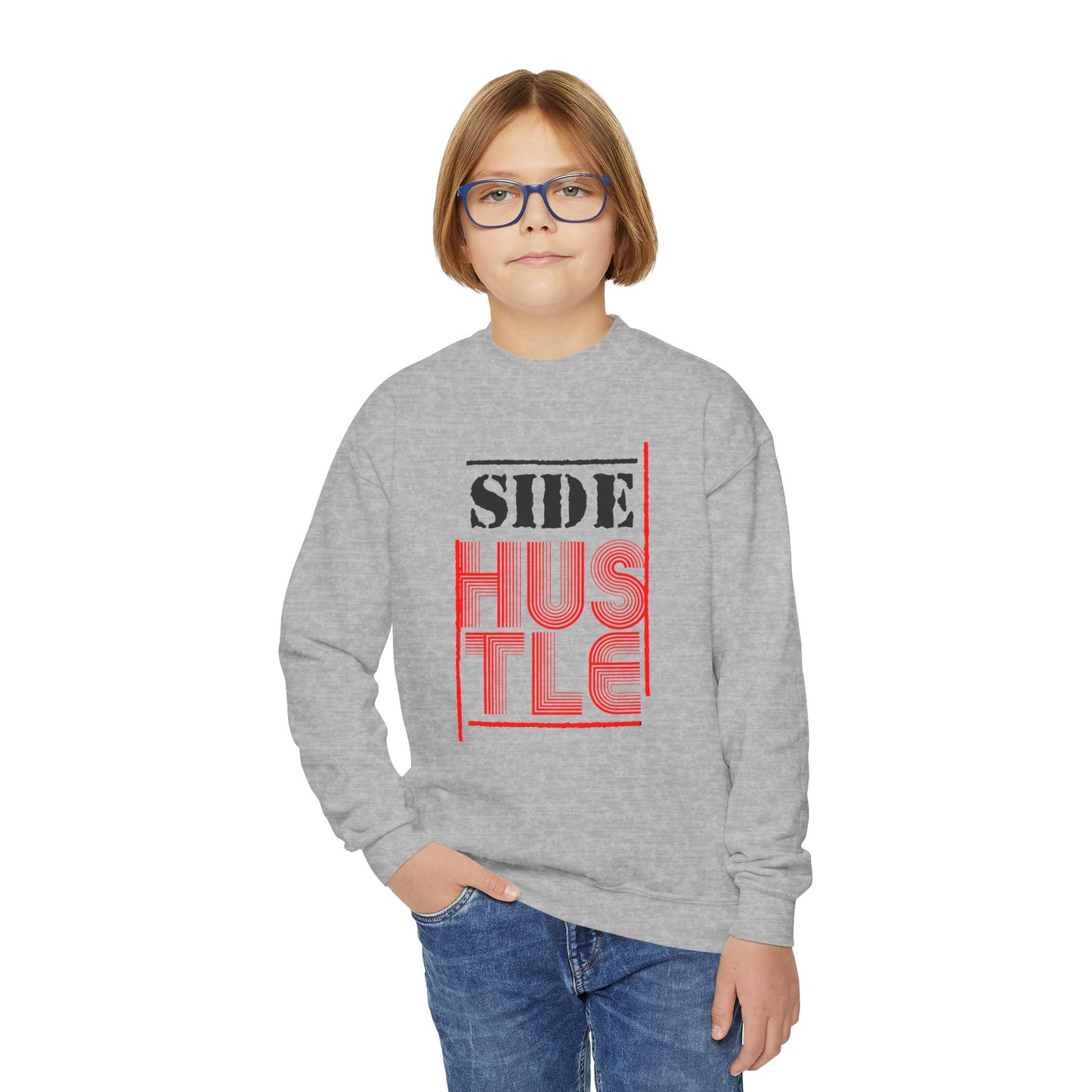 Side Hustle Youth Crewneck Sweatshirt