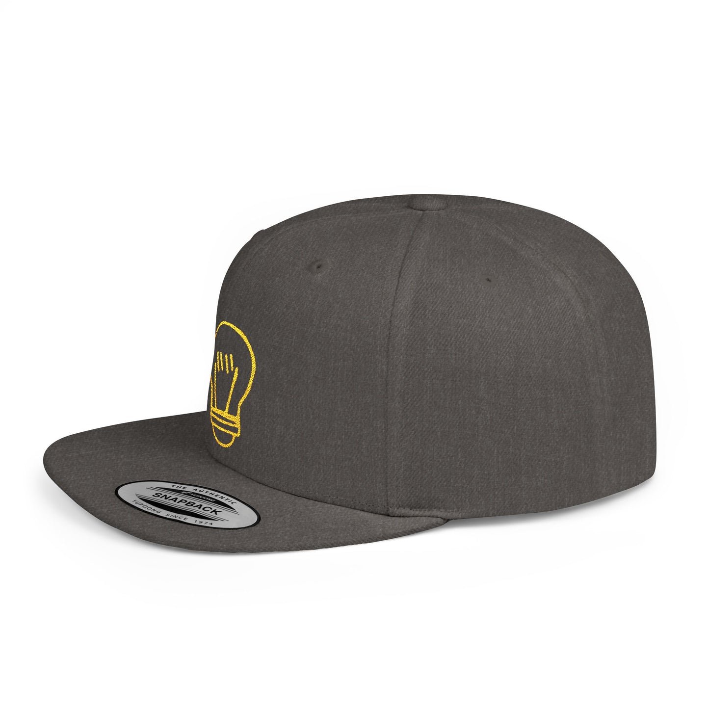 Drawing Light Bulb Flat Bill Snapback