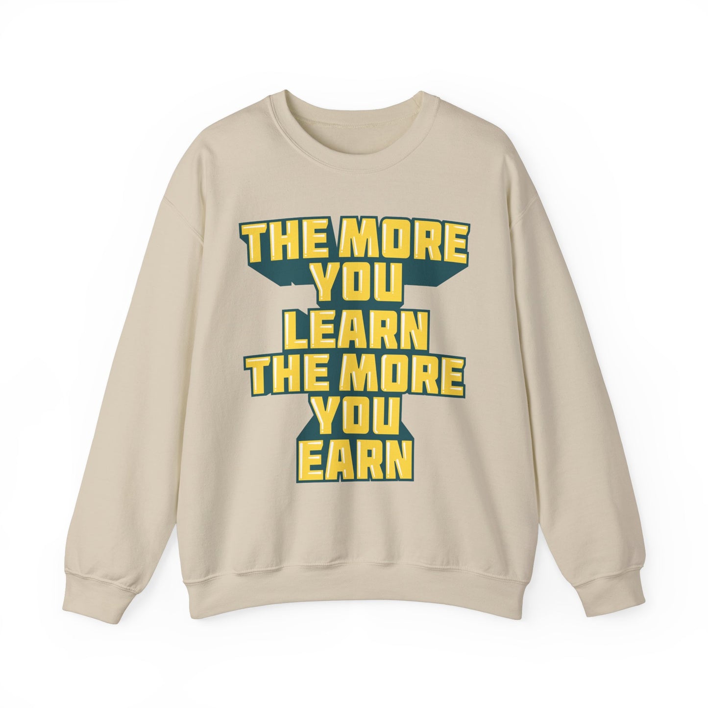 The More You Learn The More You Earn Unisex Heavy Blend™ Crewneck Sweatshirt