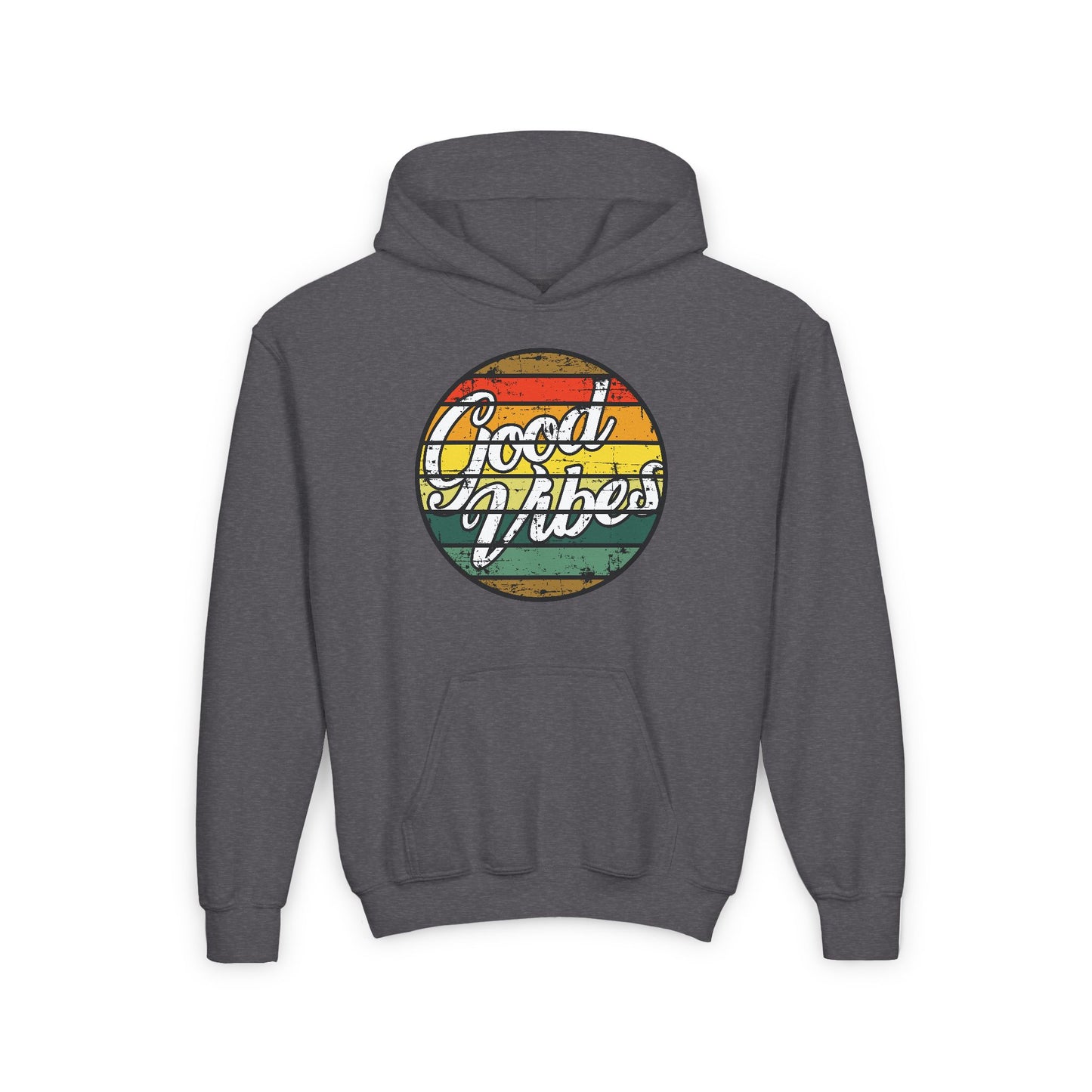 Good Vibes Youth Heavy Blend Hooded Sweatshirt