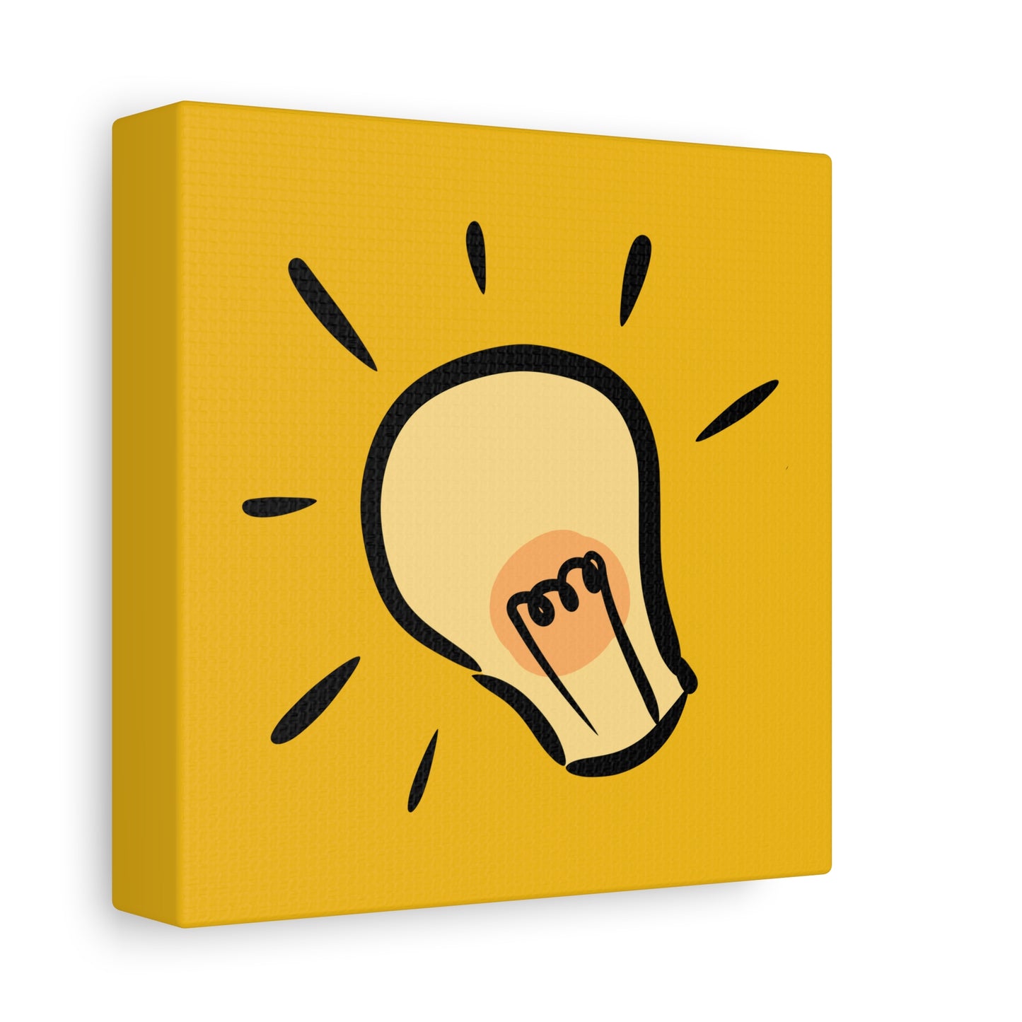 Inspire Idea Bulb Matte Canvas, Stretched, 1.25"