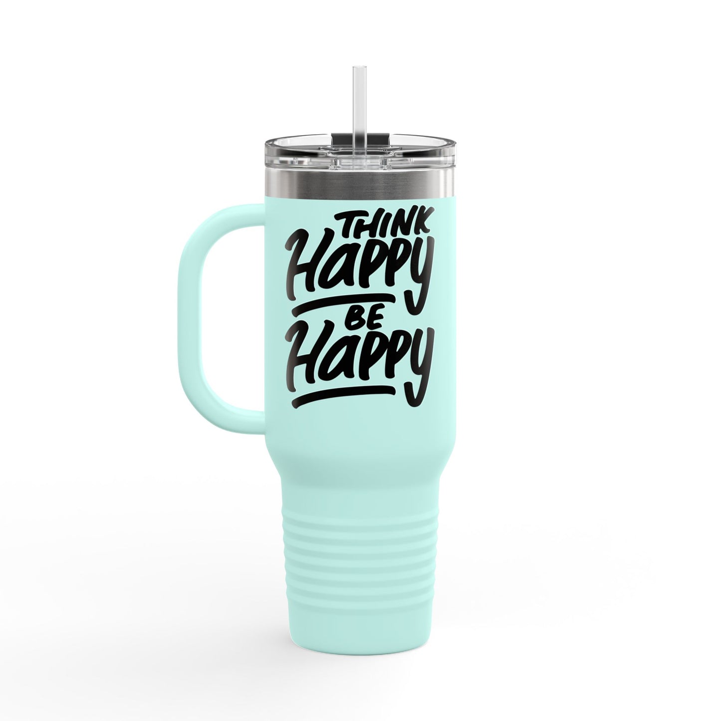 Think Happy Be Happy Insulated Travel Mug, 40oz