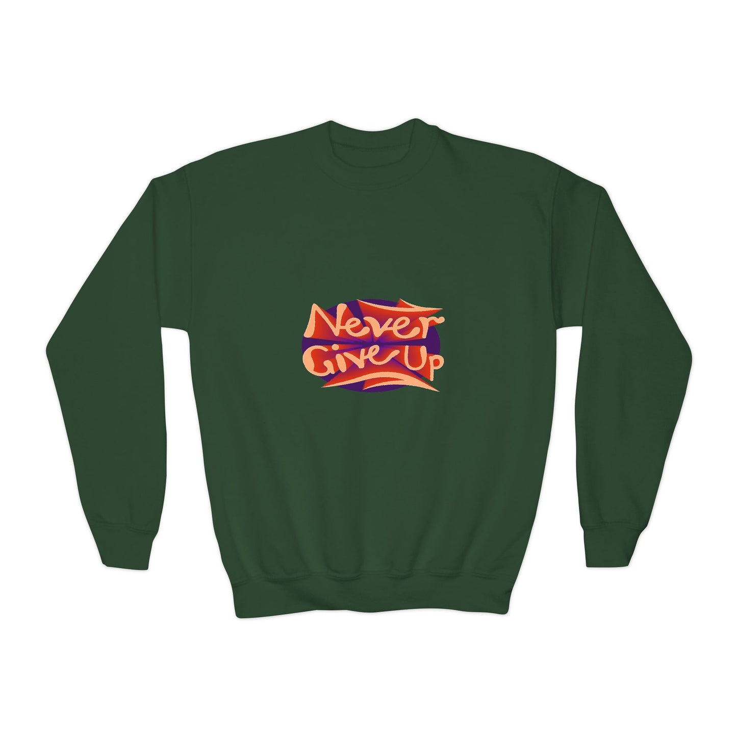 Never Give Up Youth Crewneck Sweatshirt