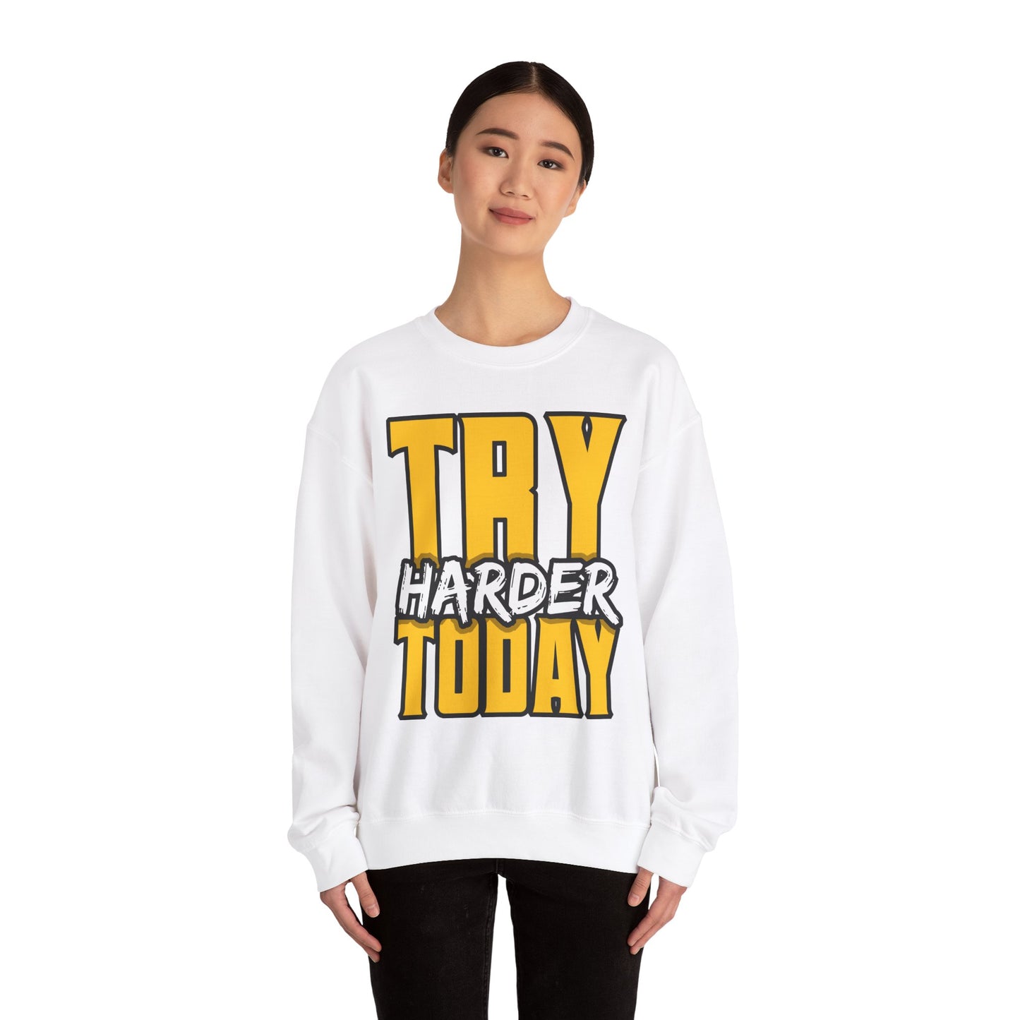 Try Harder Today Unisex Heavy Blend™ Crewneck Sweatshirt