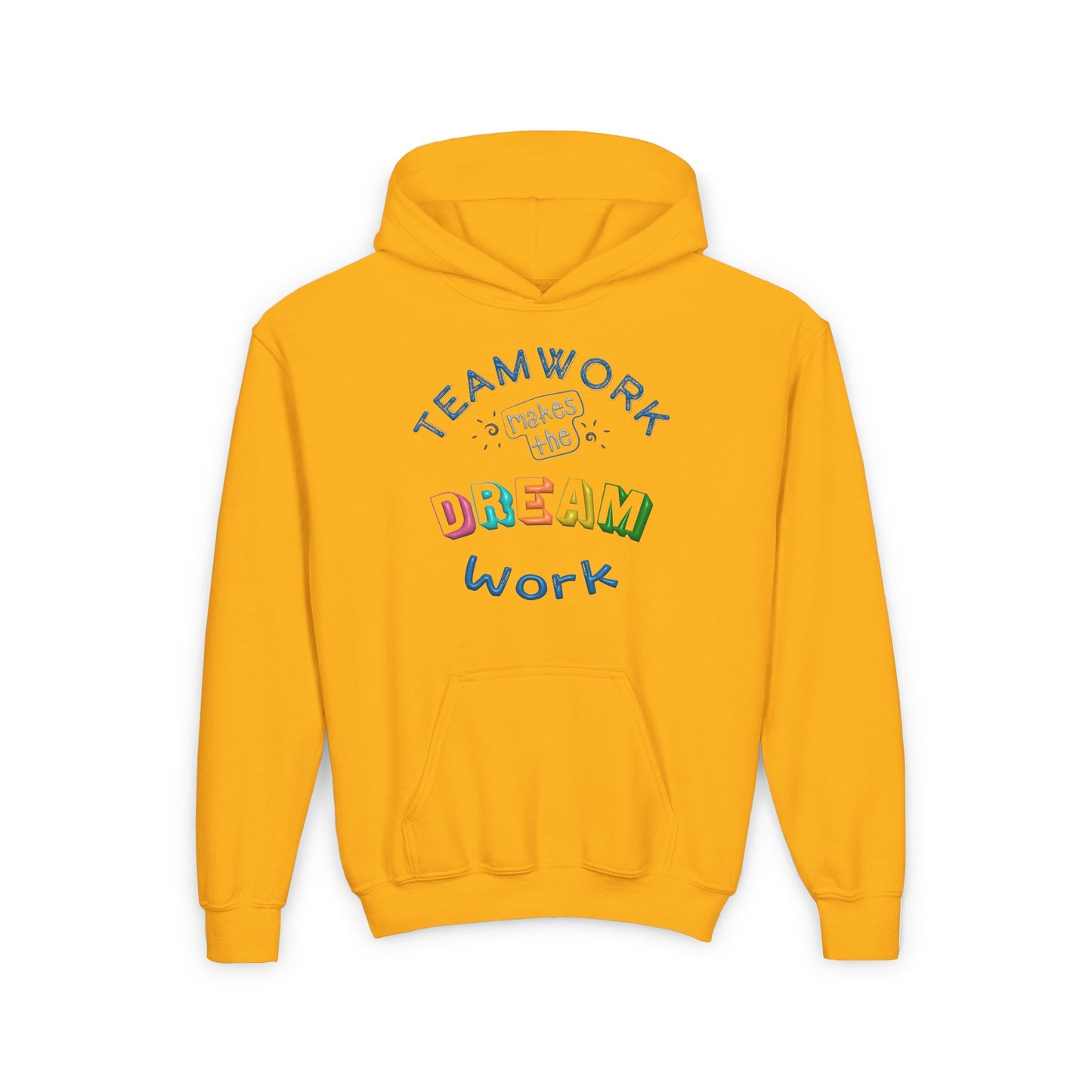 Team Work Makes The Dream Work Youth Heavy Blend Hooded Sweatshirt