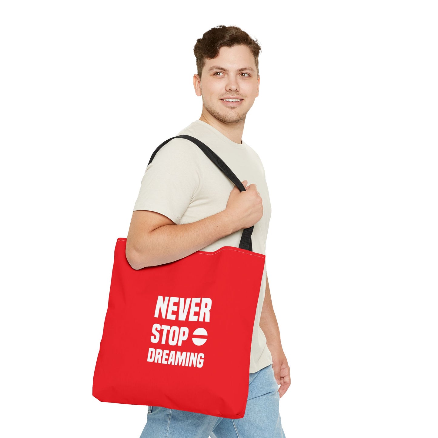 Never Stop Dreaming Tote Bag (AOP)