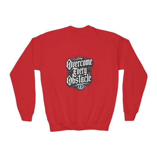 Overcome Every Obstacle Youth Crewneck Sweatshirt