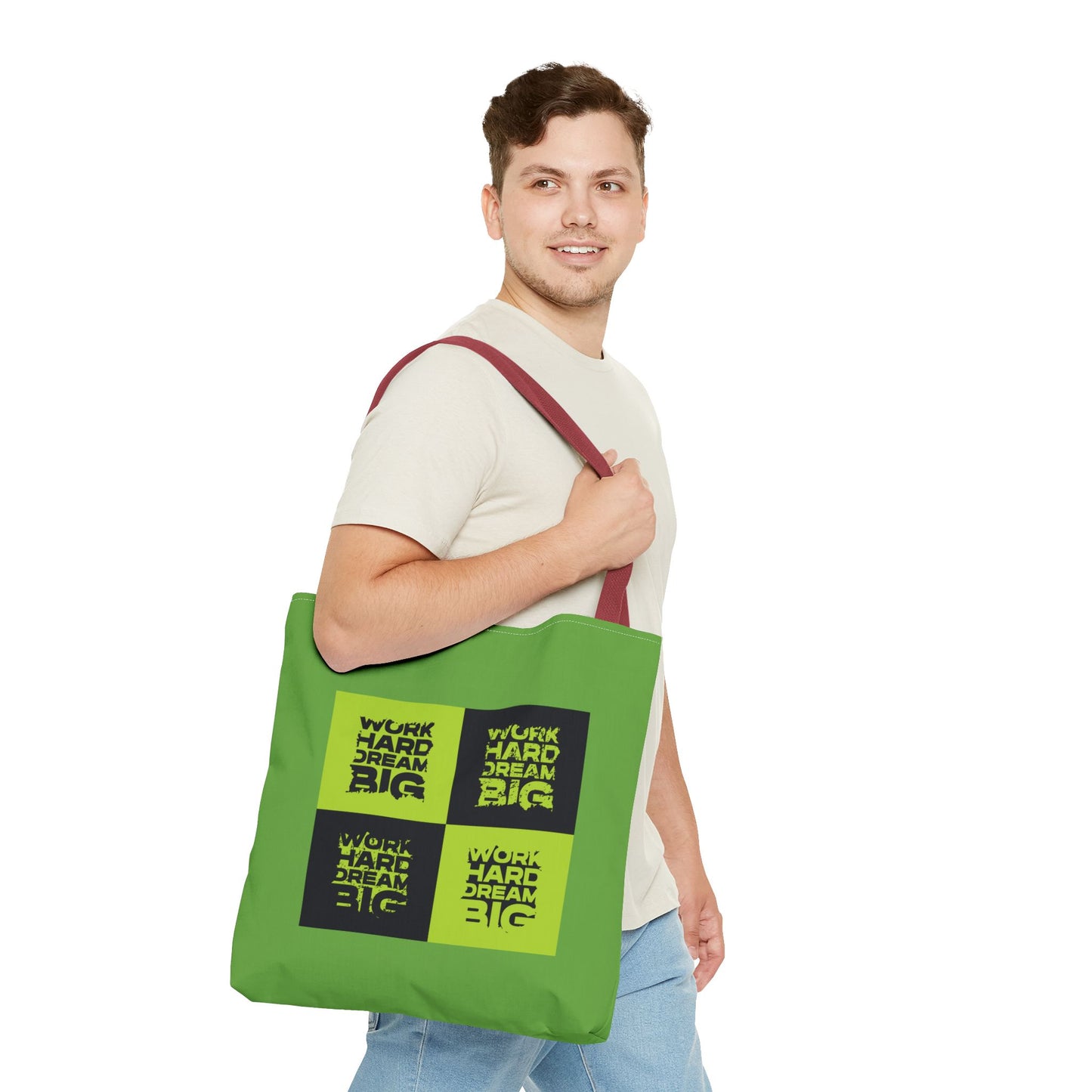 Work Hard Dream Big Tote Bag (AOP)