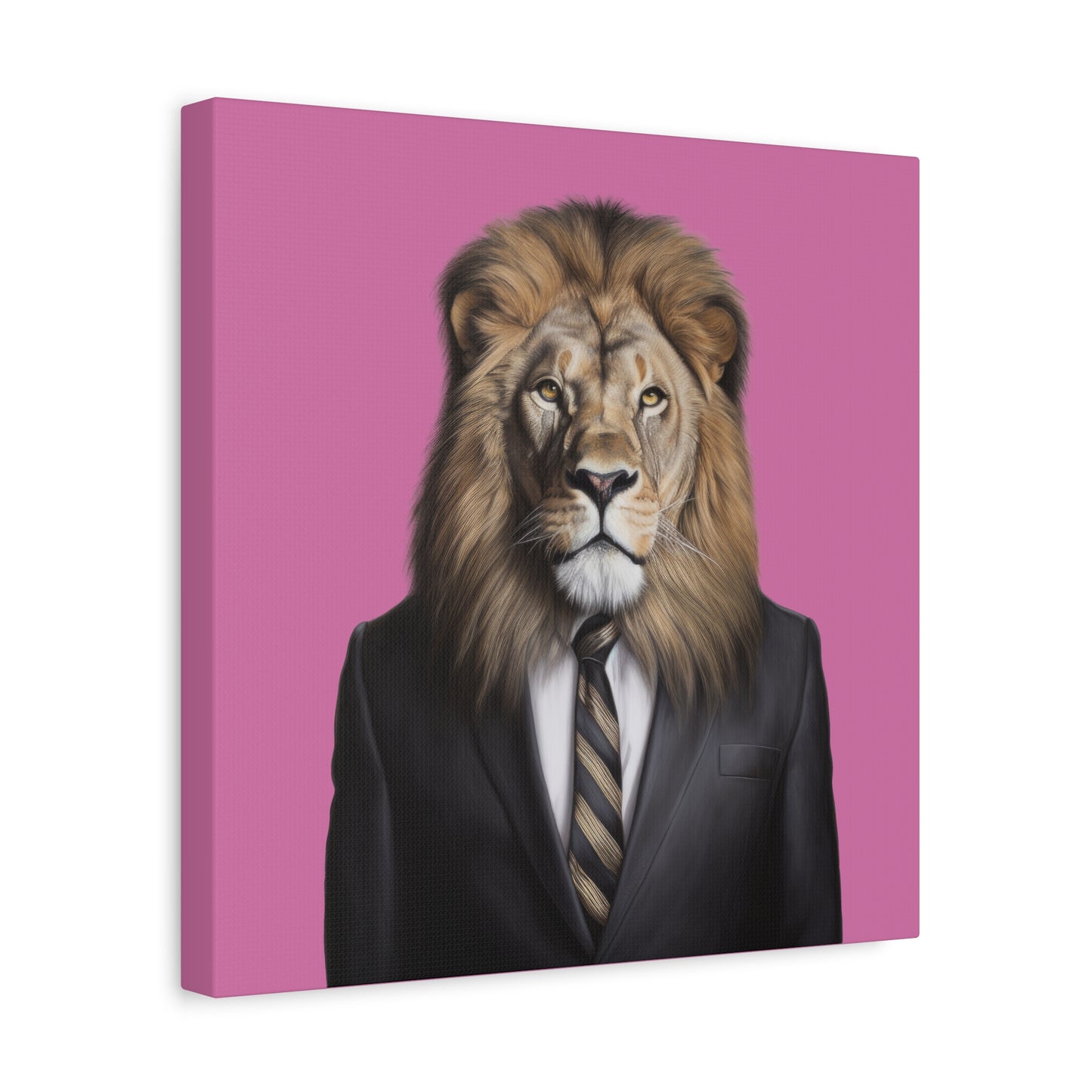 Lion Business Person Matte Canvas, Stretched, 1.25"