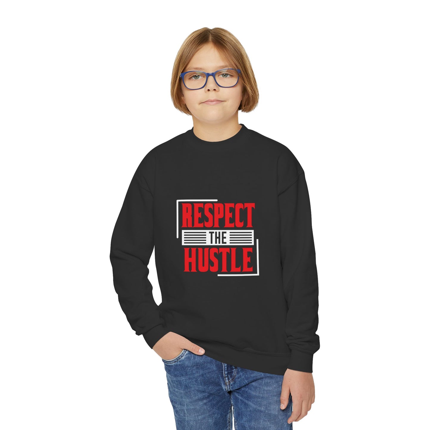 Respect The Hustle Youth Crewneck Sweatshirt