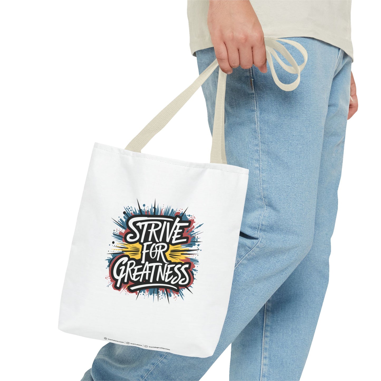 Strive For Greatness Tote Bag (AOP)