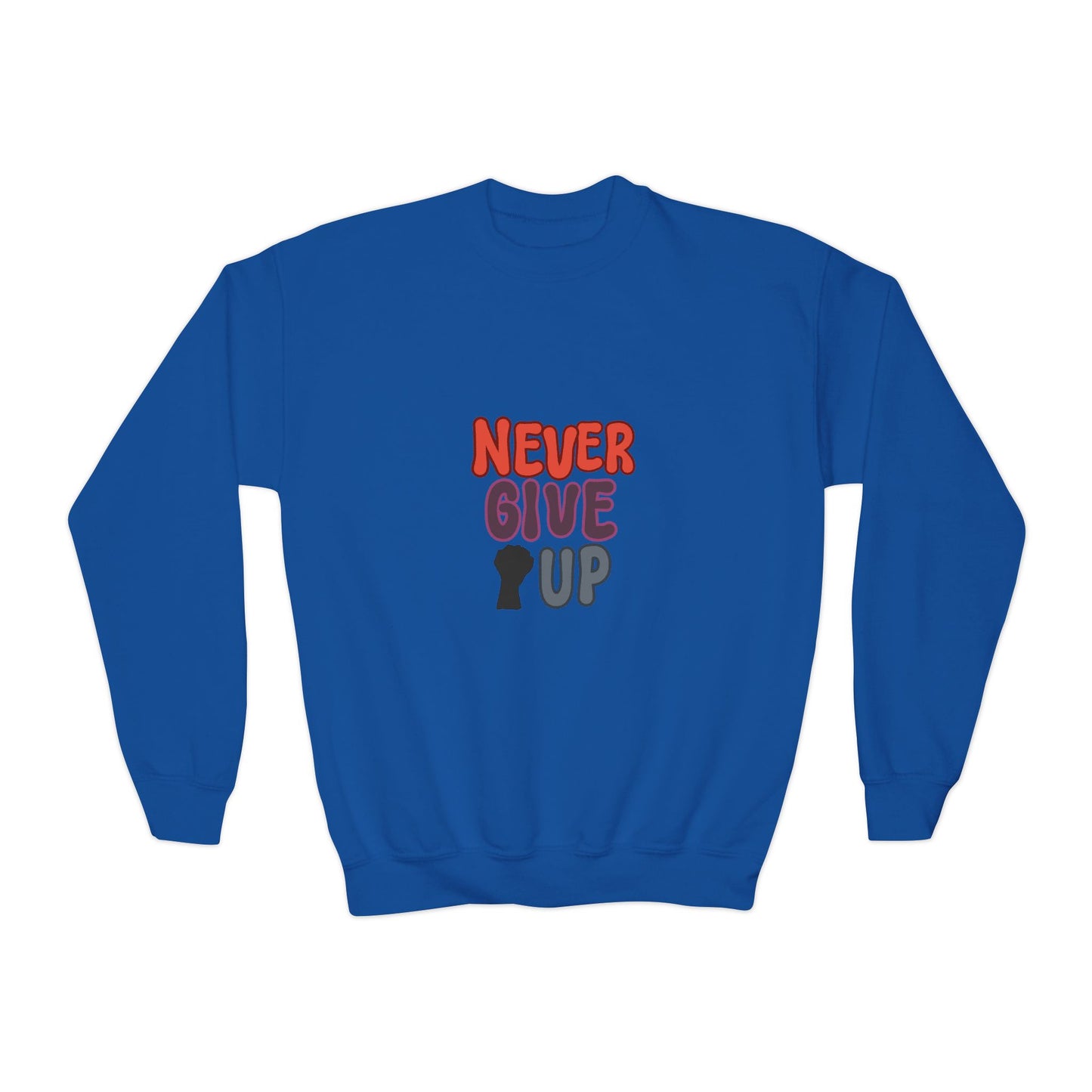 Never Give Up Youth Crewneck Sweatshirt