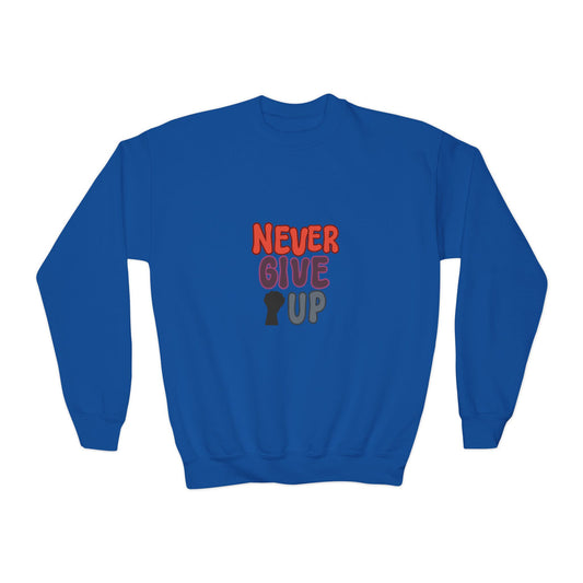 Never Give Up Youth Crewneck Sweatshirt