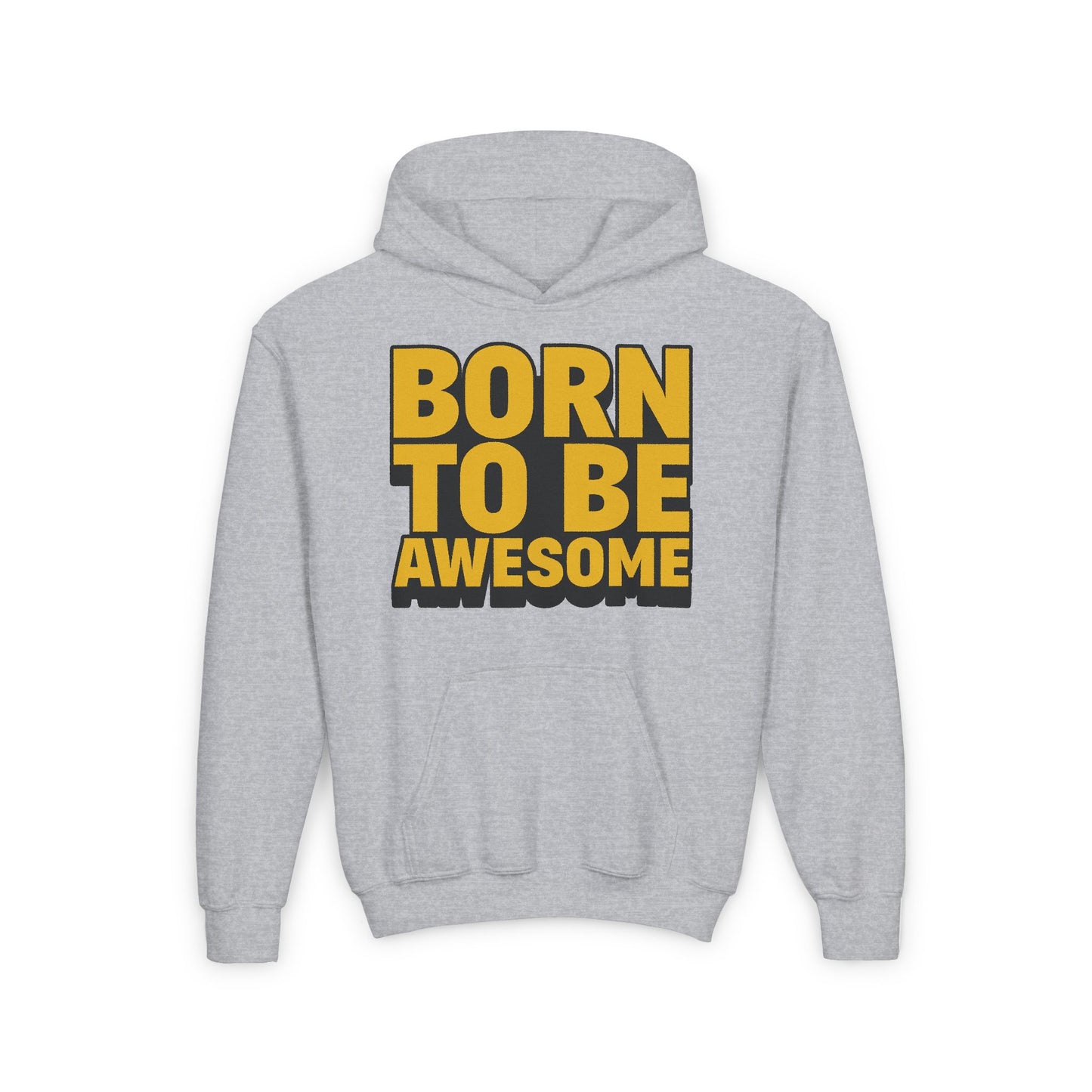 Born To Be Awesome Youth Heavy Blend Hooded Sweatshirt