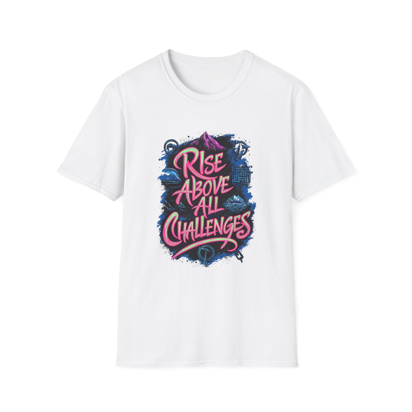 Rise Above All Challenges Unisex Softstyle T-Shirt