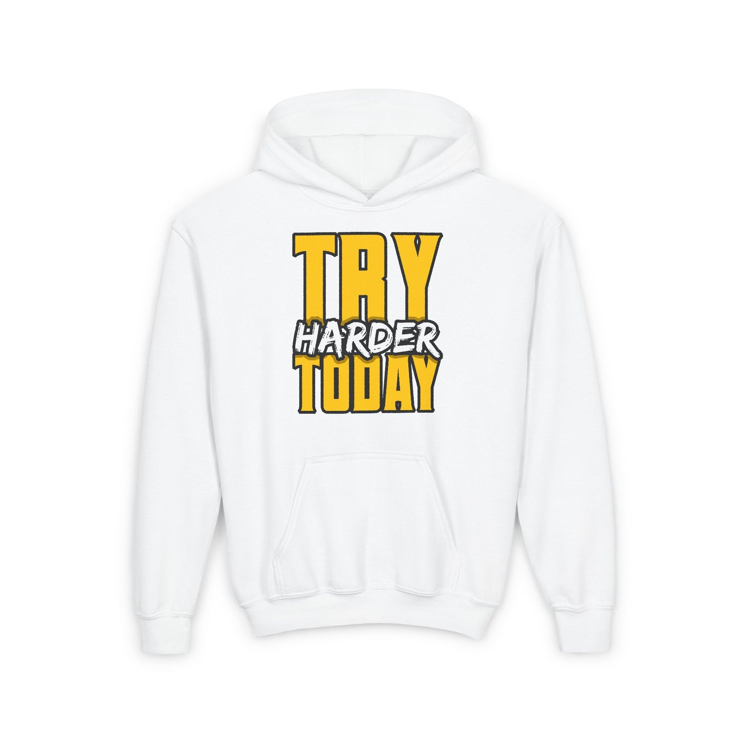 Try Harder Today Youth Heavy Blend Hooded Sweatshirt