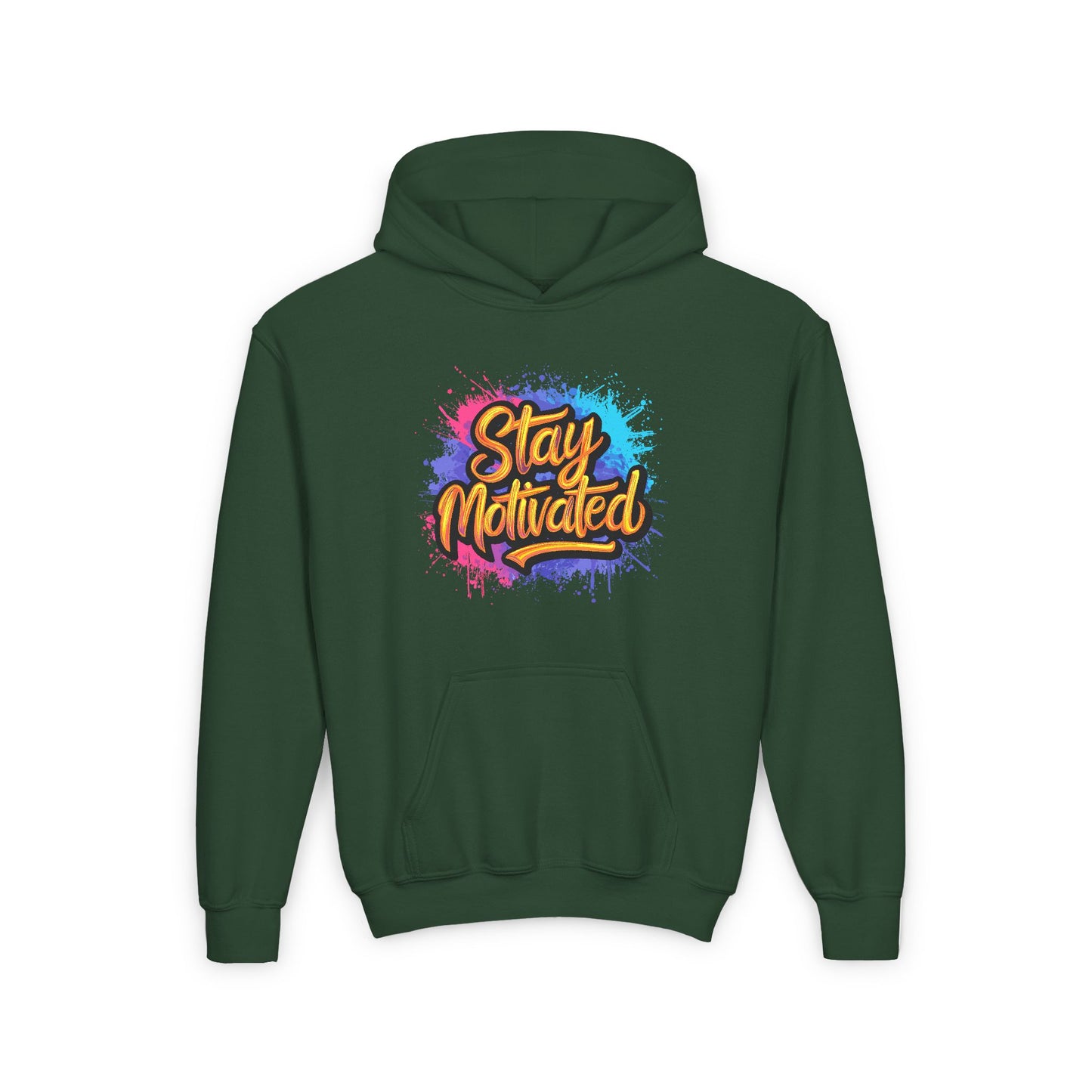 Stay Motivated Youth Heavy Blend Hooded Sweatshirt
