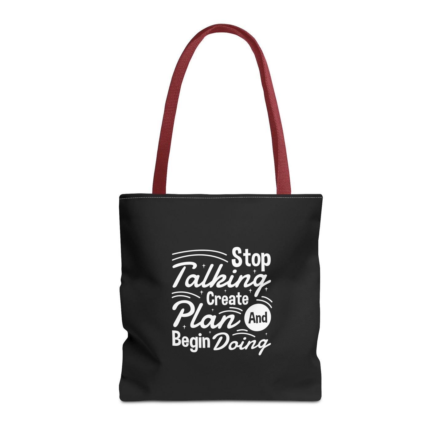 Stop Talking Create Plan And Begin Doing Tote Bag (AOP)