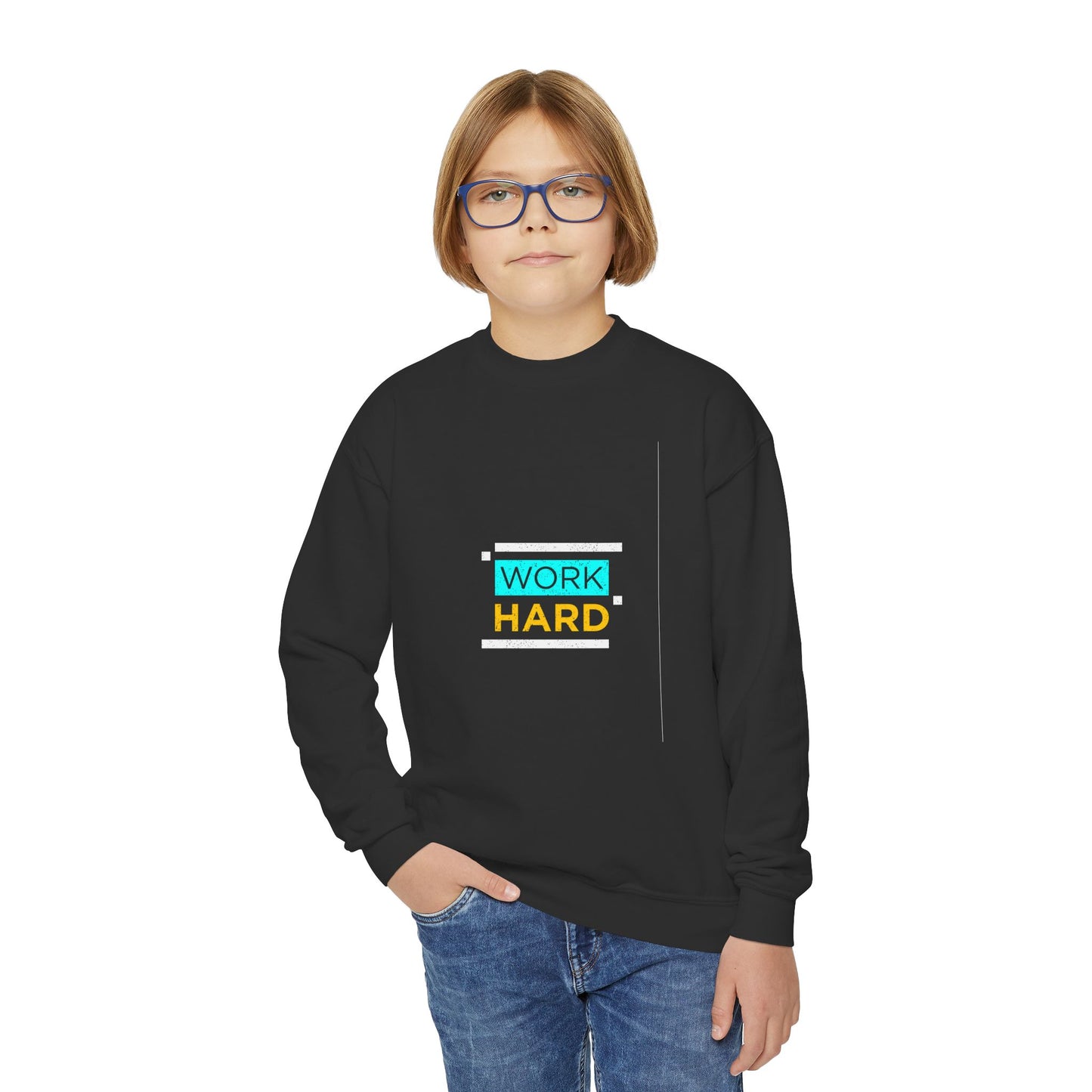 Work Hard Youth Crewneck Sweatshirt