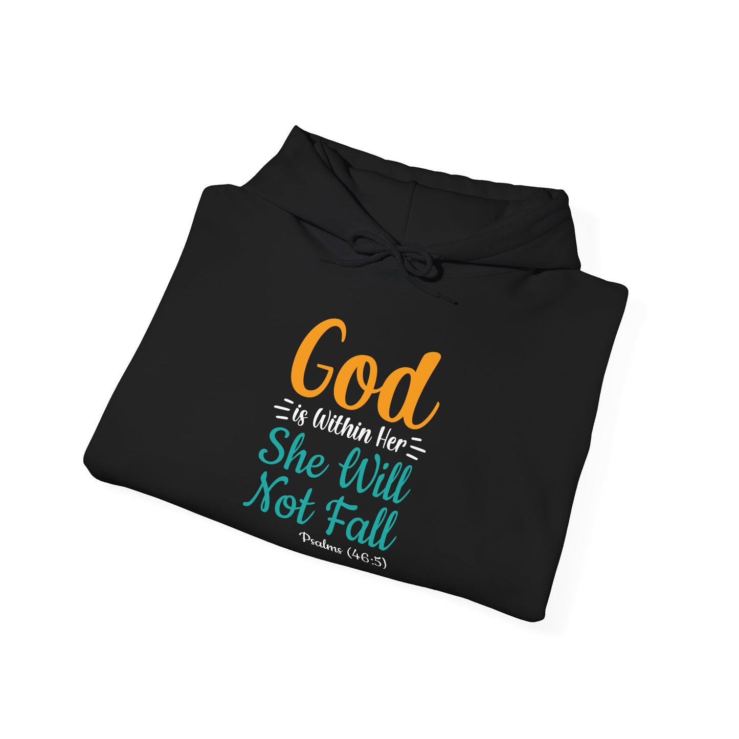 Good Is Within Her She Will Not Fall Unisex Heavy Blend™ Hooded Sweatshirt