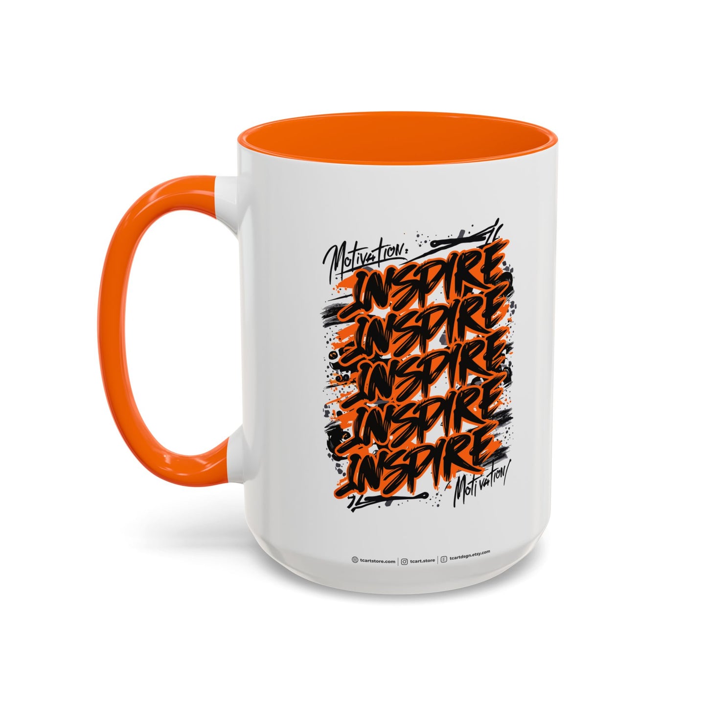 Motivation Inspire Motivation Accent Coffee Mug (11, 15oz)