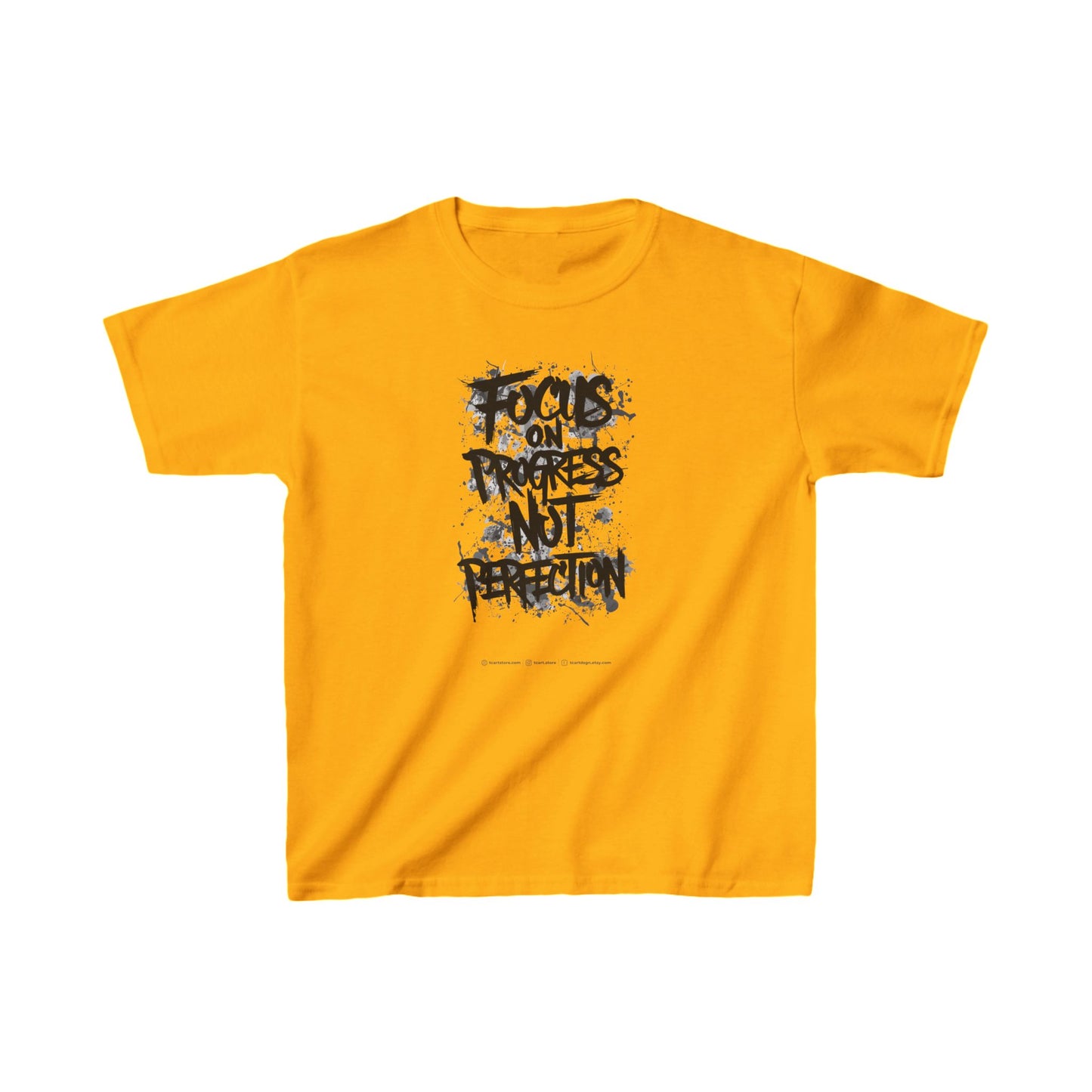 Focus On Progress Not Perfection Kids Heavy Cotton™ Tee