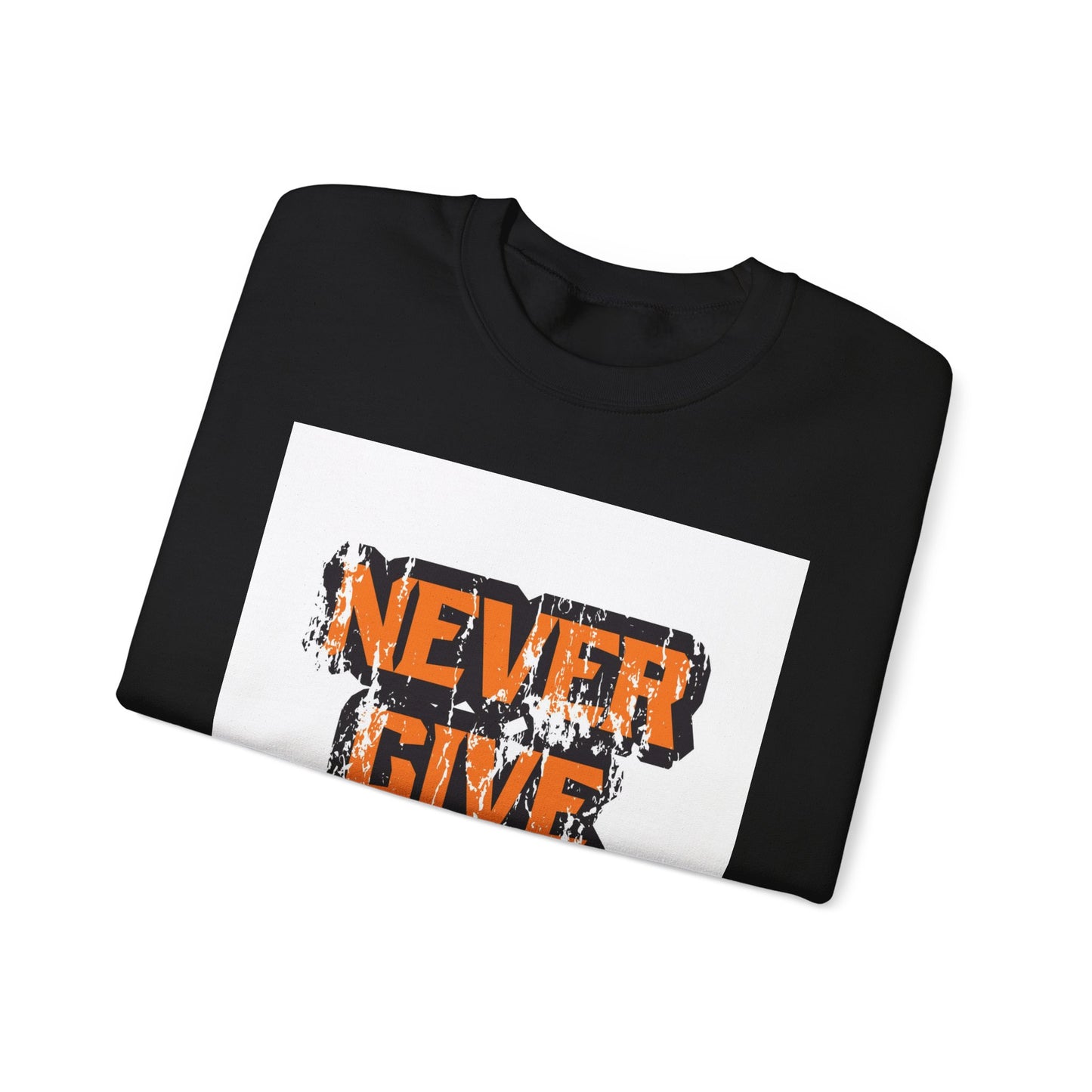 Never Give Up Unisex Heavy Blend™ Crewneck Sweatshirt