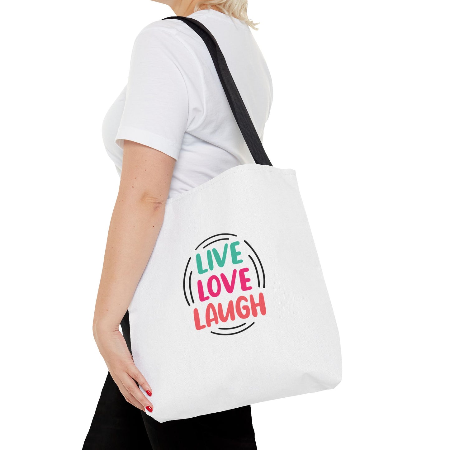 Live Love Laugh Tote Bag (AOP)