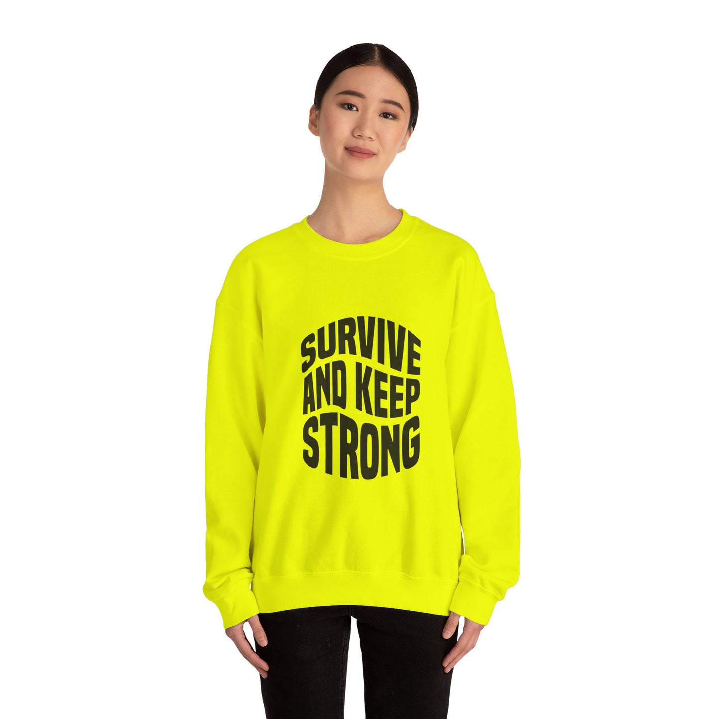 Survive And Keep Strong Unisex Heavy Blend™ Crewneck Sweatshirt