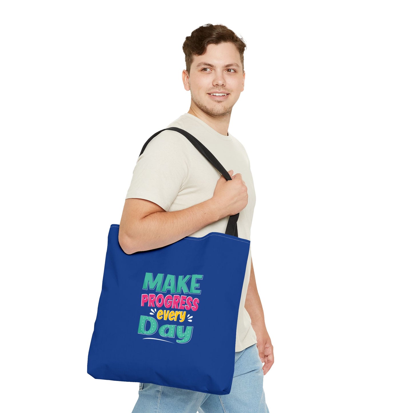 Make Progress Every Day Tote Bag (AOP)