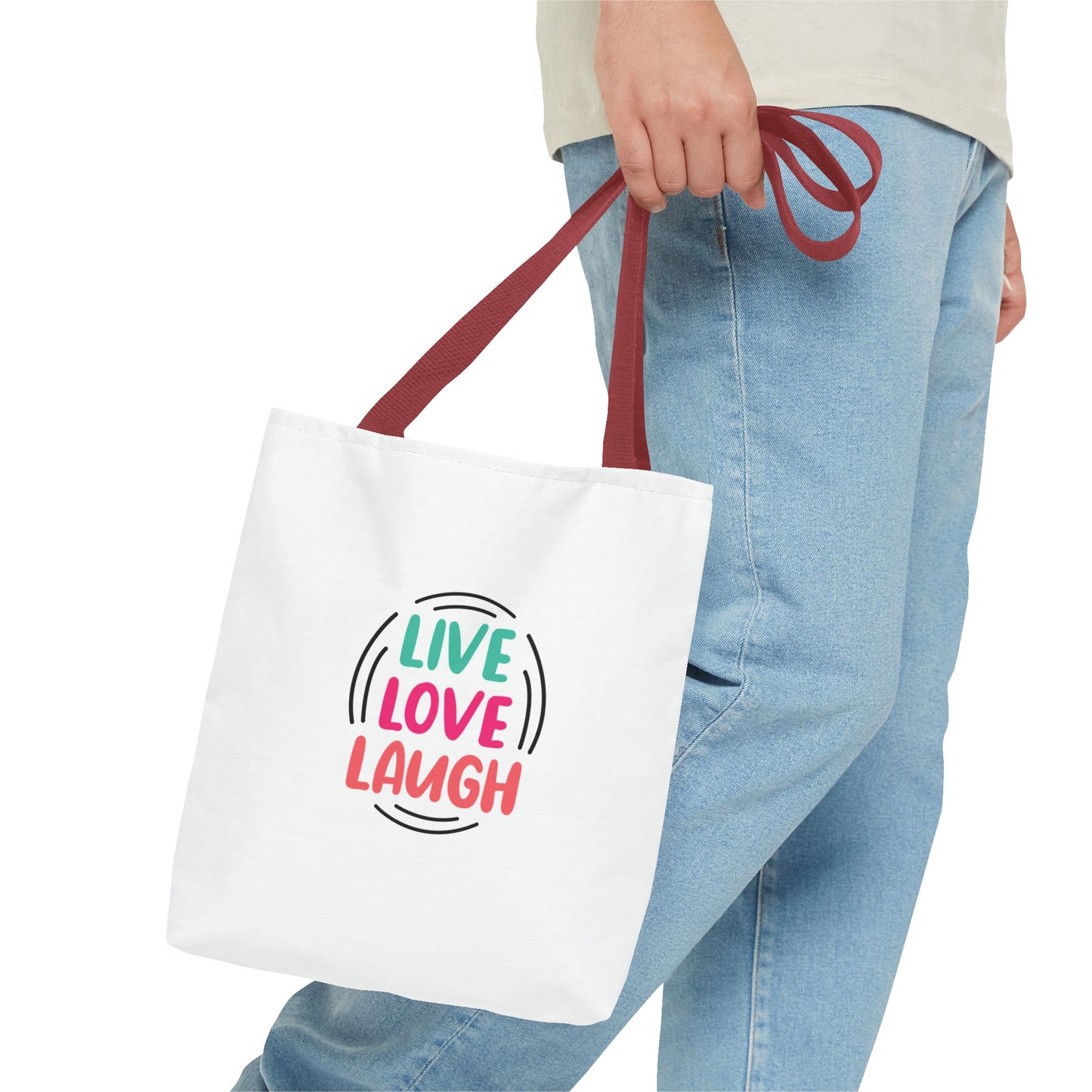 Live Love Laugh Tote Bag (AOP)
