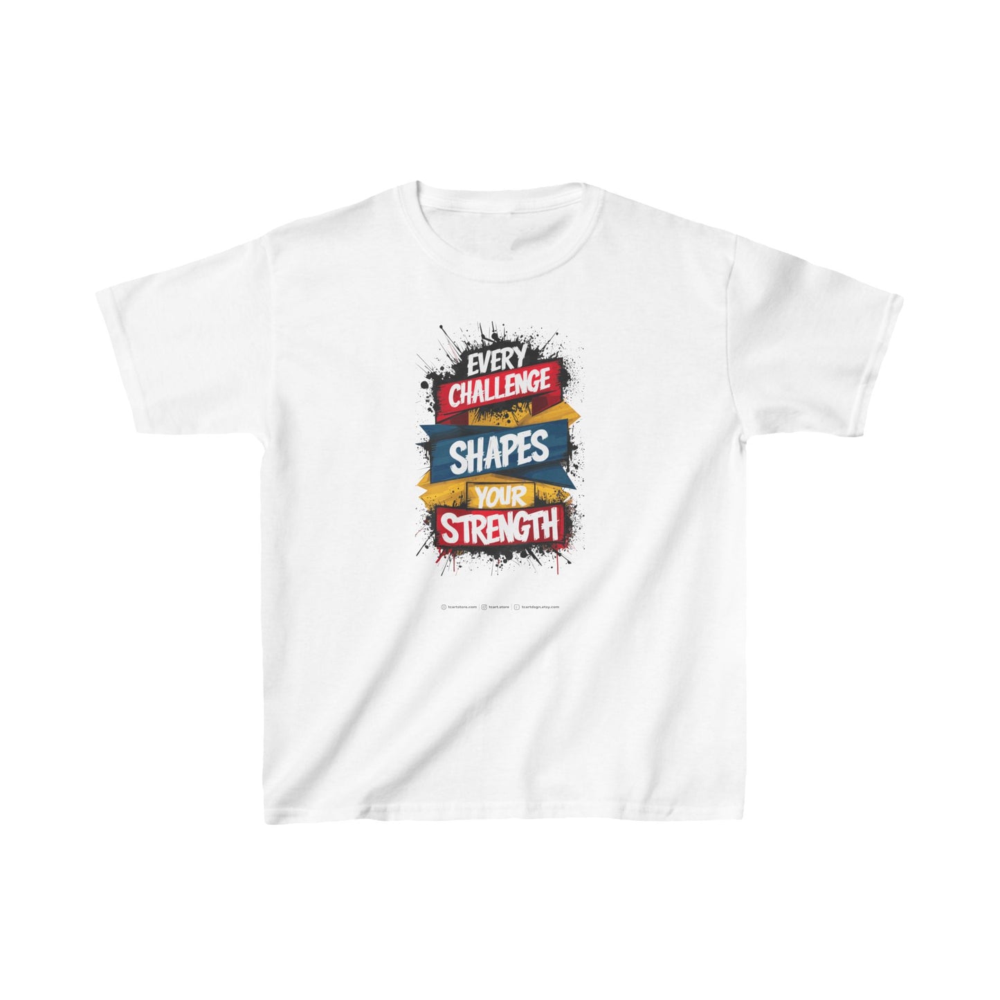 Every Challenge Shapes Your Strength Kids Heavy Cotton™ Tee