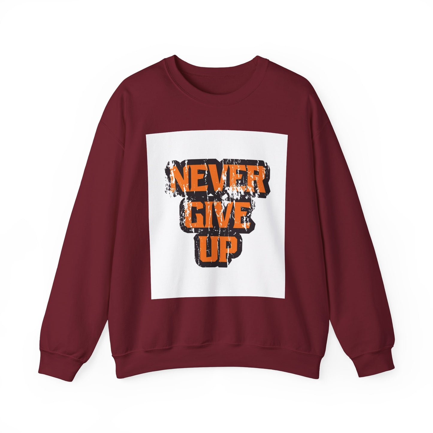 Never Give Up Unisex Heavy Blend™ Crewneck Sweatshirt