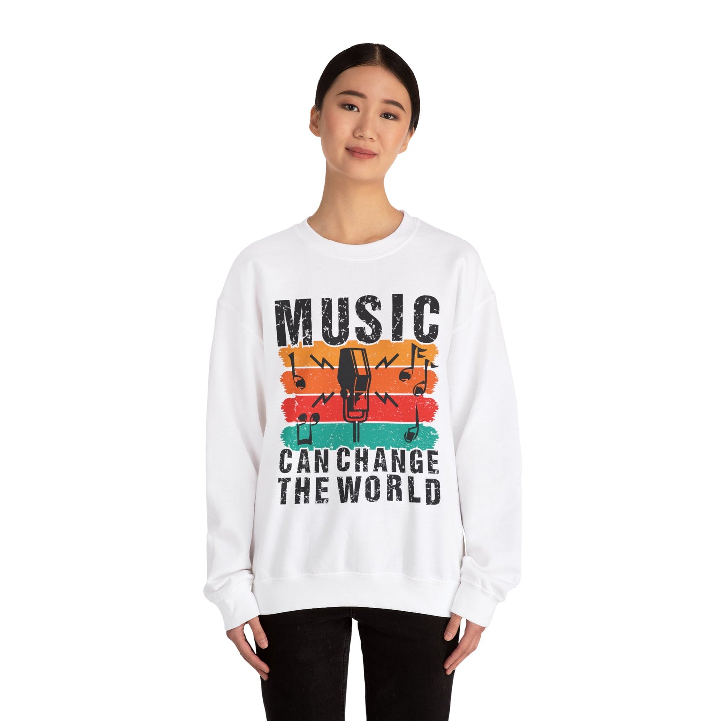 Music Can Change The World Unisex Heavy Blend™ Crewneck Sweatshirt