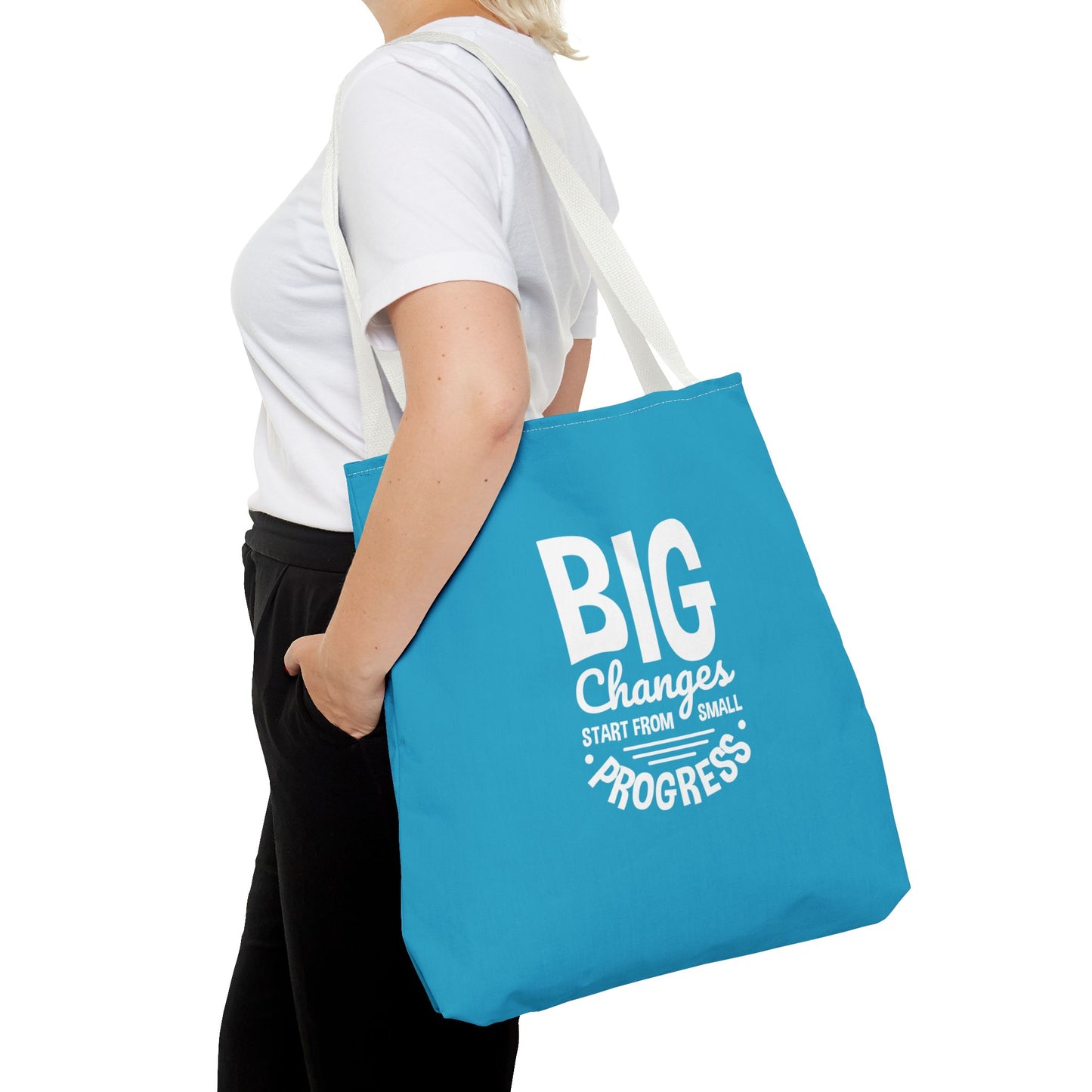 Big Changes Start From Small Progress Tote Bag (AOP)