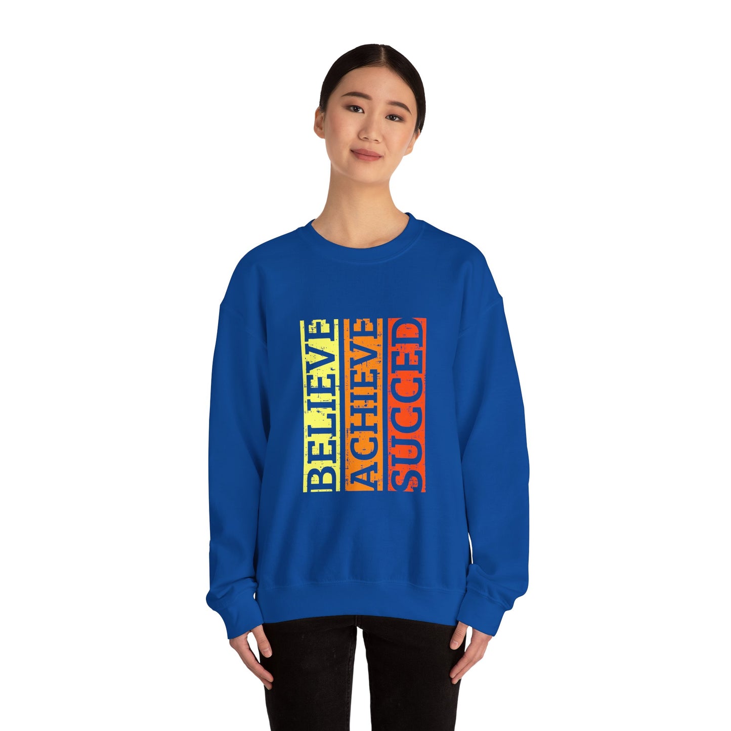 Belive Achieve Succed Unisex Heavy Blend™ Crewneck Sweatshirt