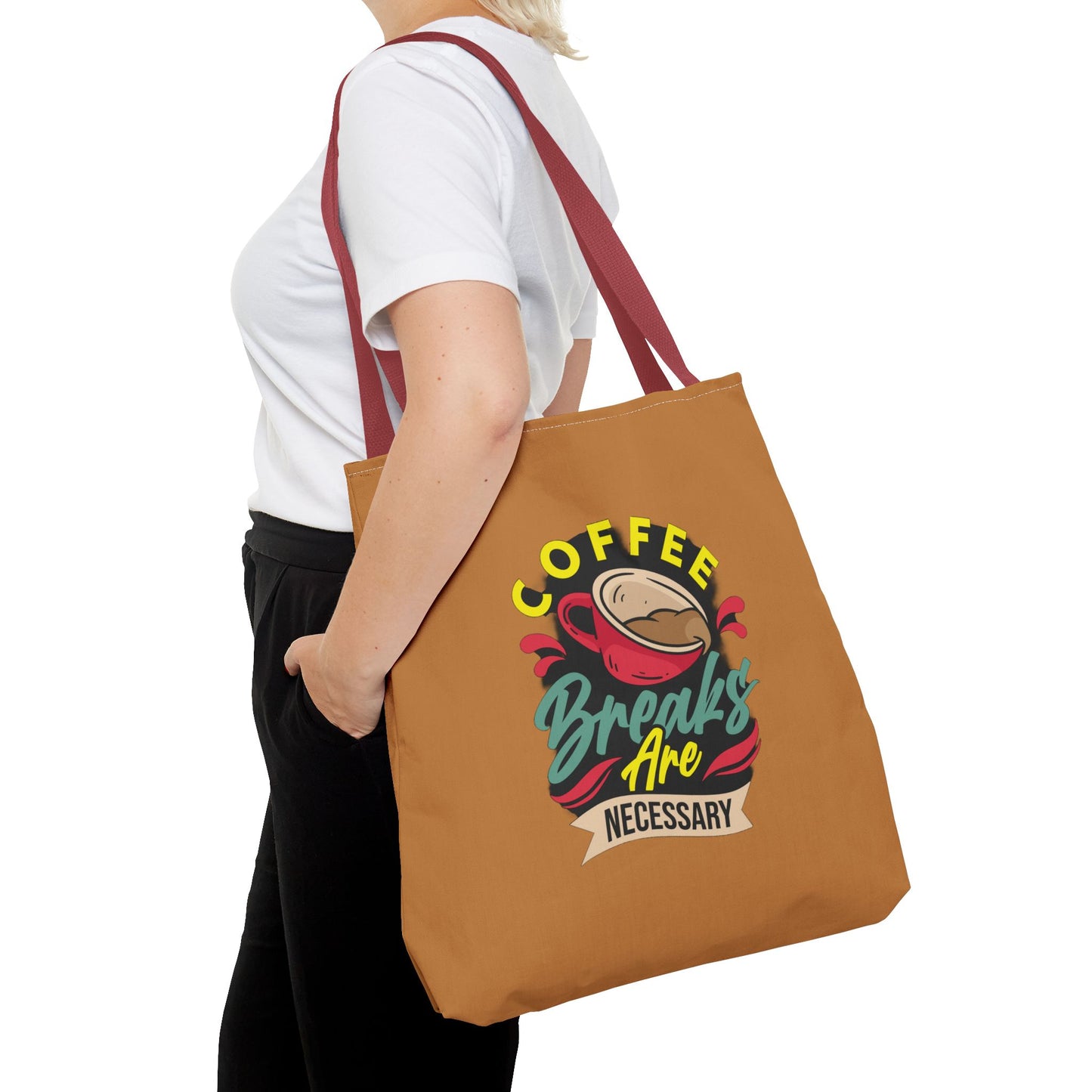 Coffee Breaks Are Necessary Tote Bag (AOP)