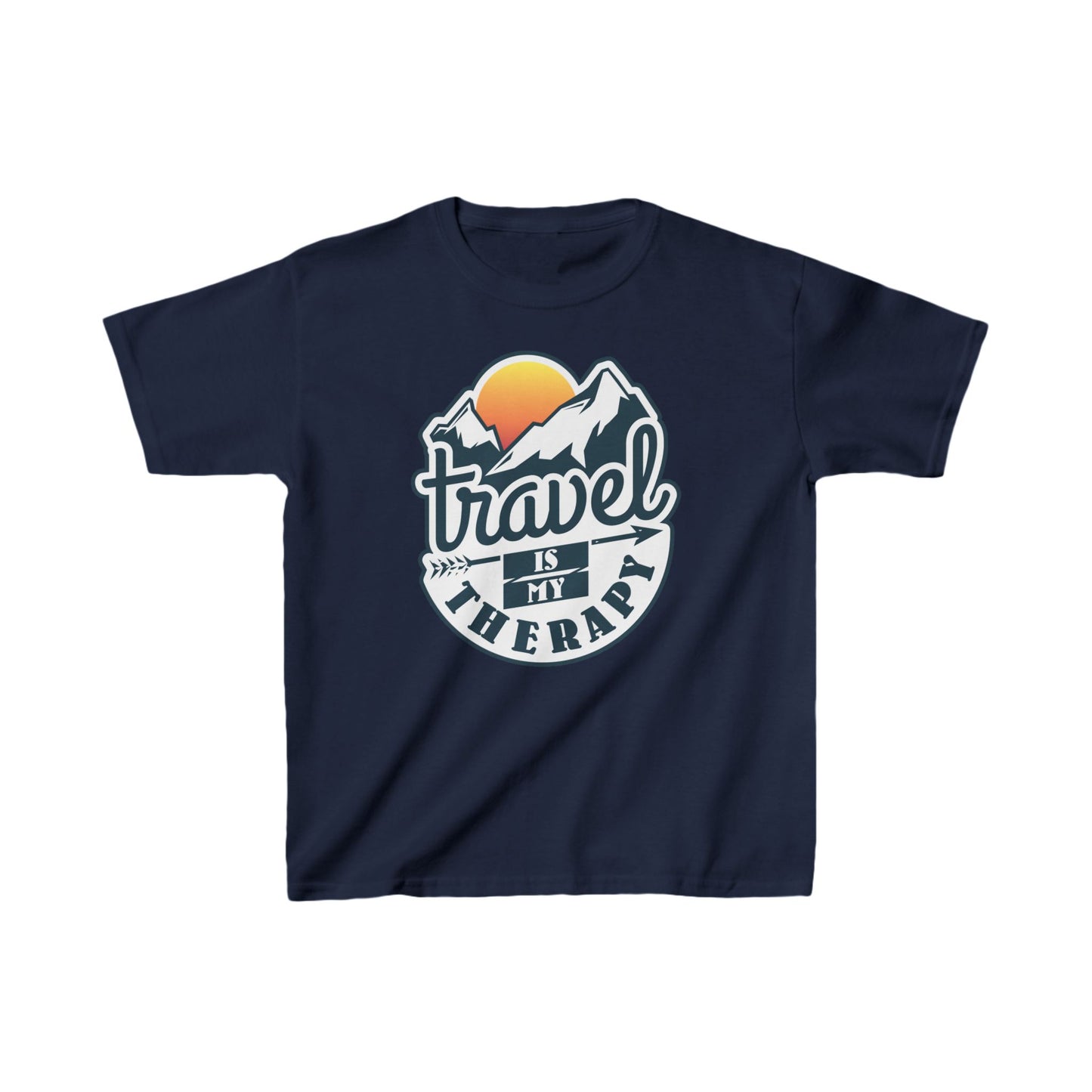 Travel Is My Therapy Kids Heavy Cotton™ Tee