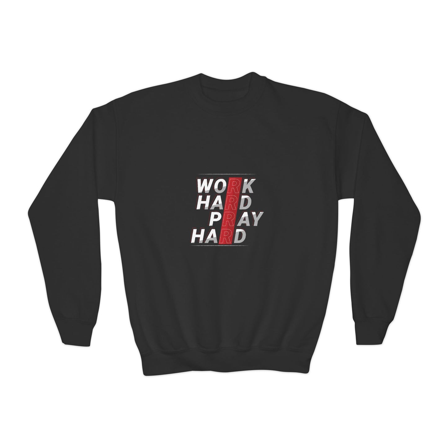 Work Hard Pray Hard Youth Crewneck Sweatshirt