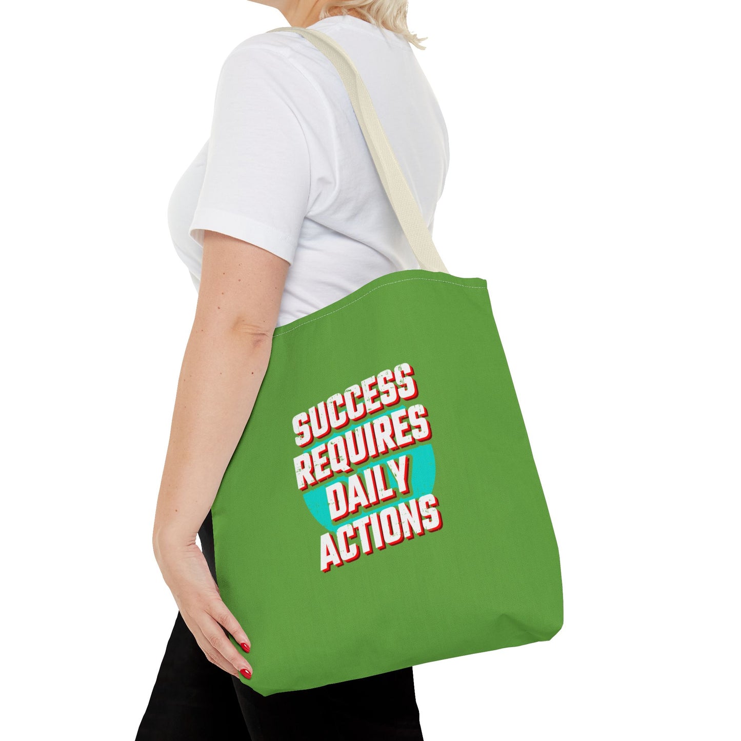 Success Requires Daily Actions Tote Bag (AOP)