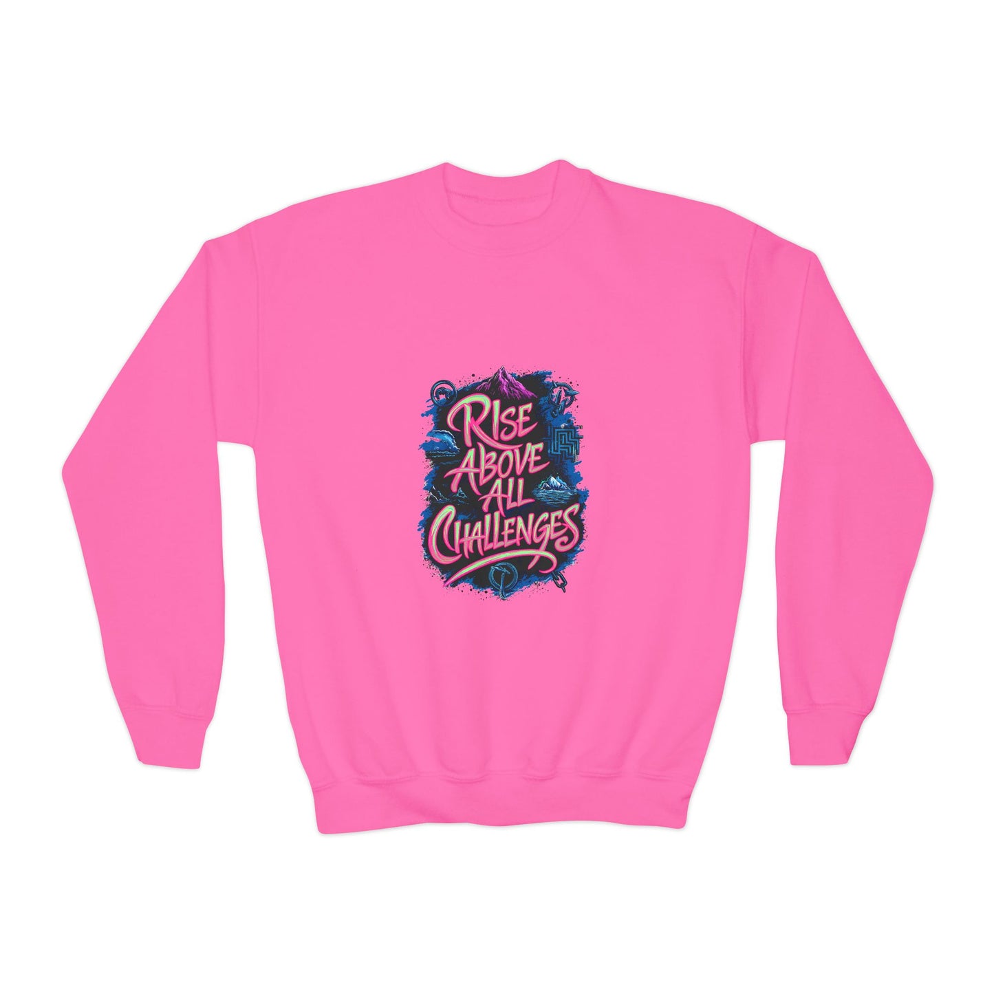 Rise Above All Challenges Youth Crewneck Sweatshirt