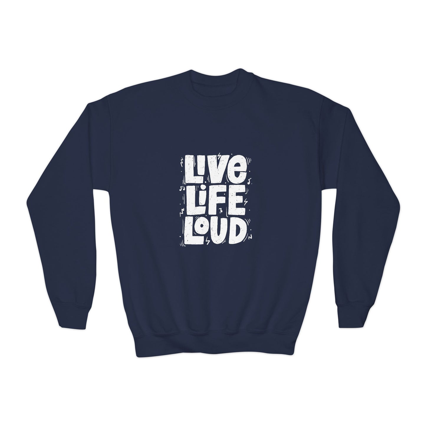 Live Life Loud Youth Crewneck Sweatshirt