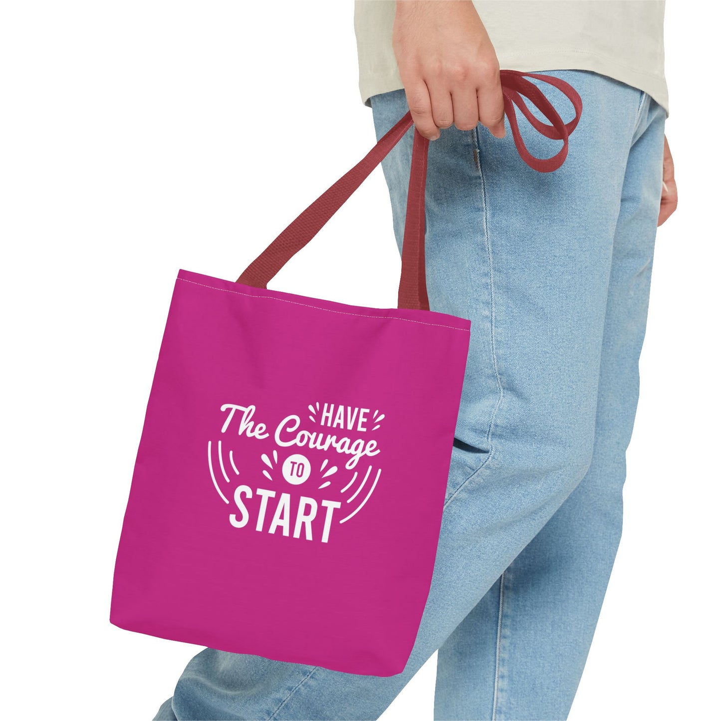 Have The Courage To Start Tote Bag (AOP)