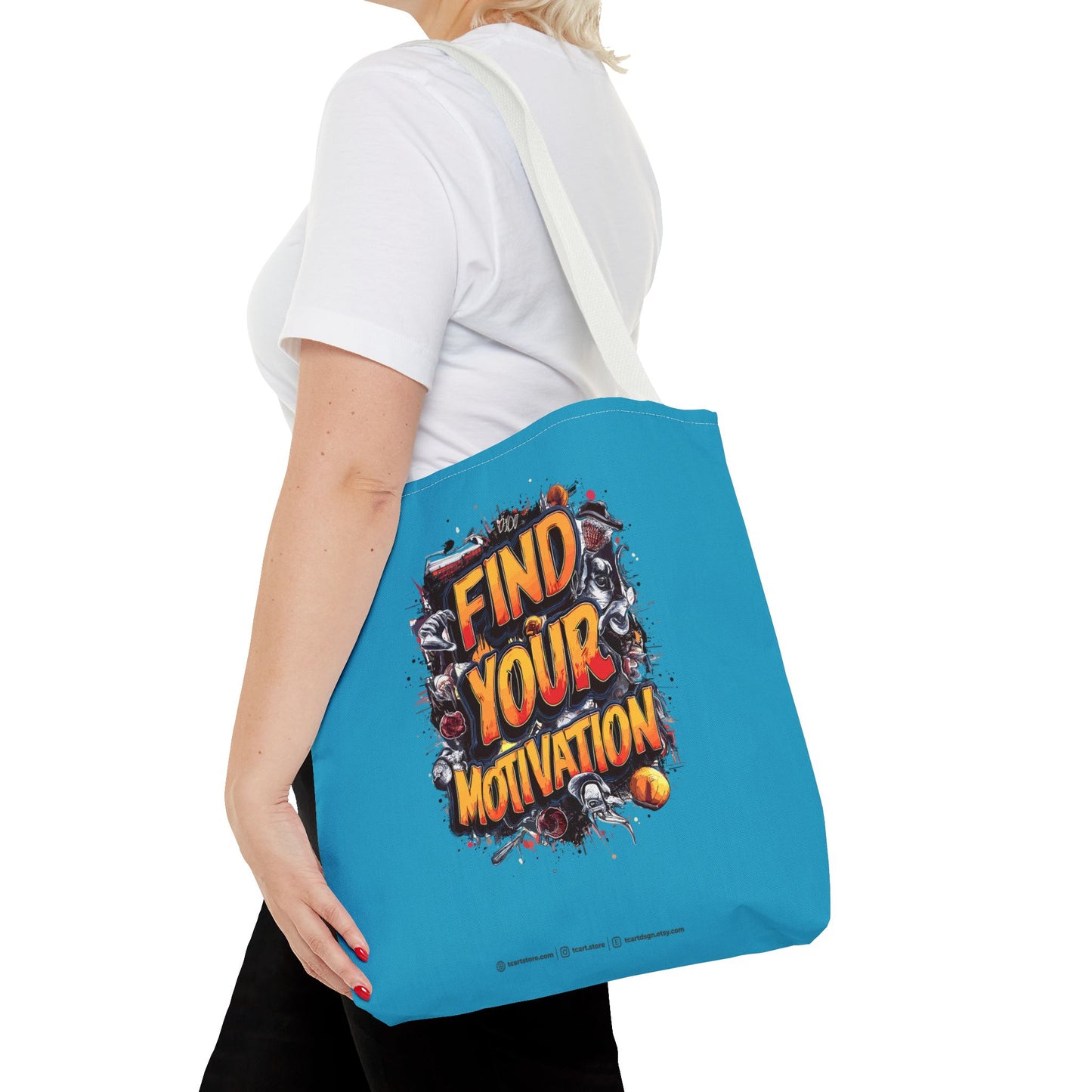 Find Your Motivation Tote Bag (AOP)