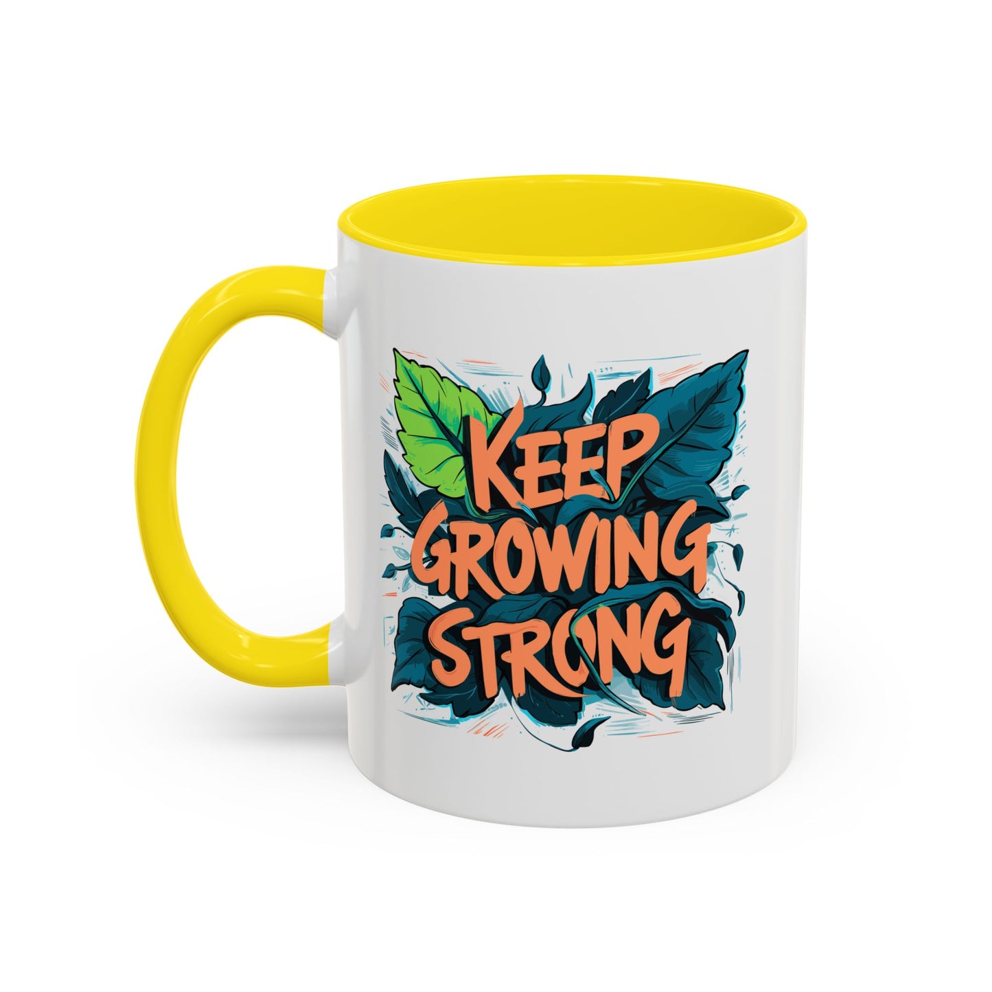 Keep Growing Strong Accent Coffee Mug (11, 15oz)