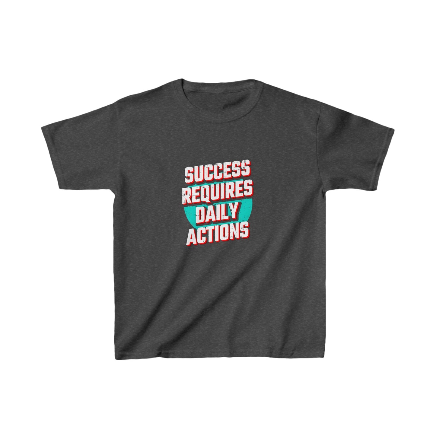 Success Requires Daily Actions Kids Heavy Cotton™ Tee