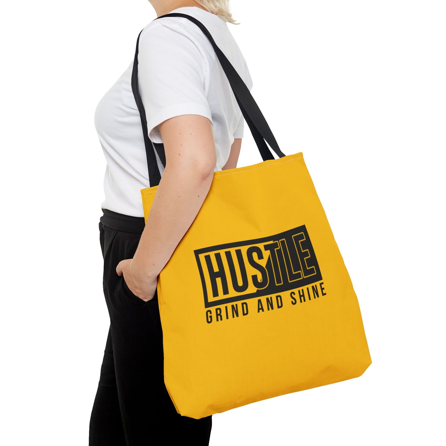 Hustle Grind And Shine Tote Bag (AOP)