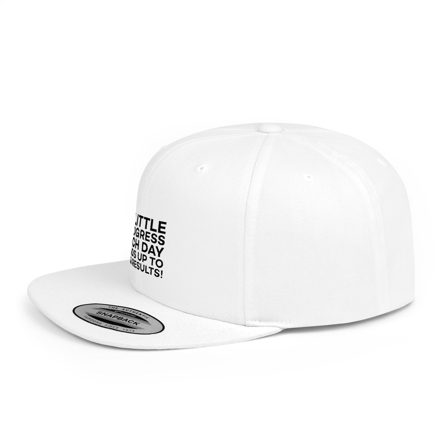 A Little Progress Each Day Adds Up To Big Results! Flat Bill Snapback